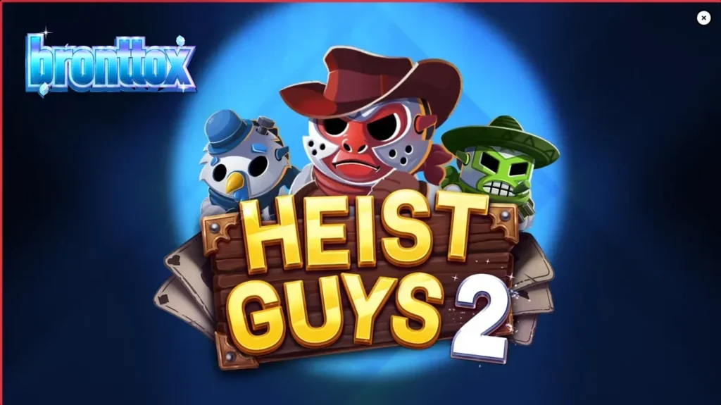 Tampilan visual slot Heist Guys 2 dengan tema Wild West dan karakter bandit konyol